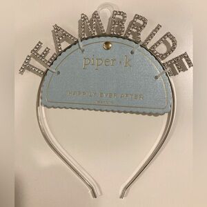 TeamBride Tiara Wedding Headband Set